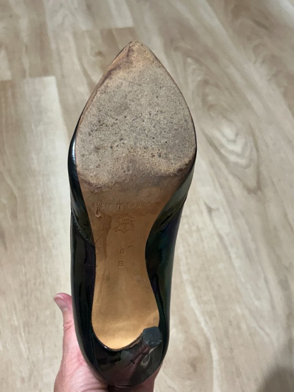Loeffler Randall Petrol Patent Pointed-Toe Pumps — Size 6 - Picture 4 of 5